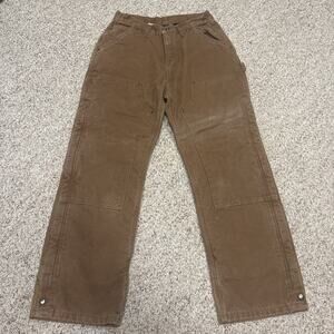 CARHARTT Men’s Double Knee Insulated Pants Jeans Brown 8 X 30